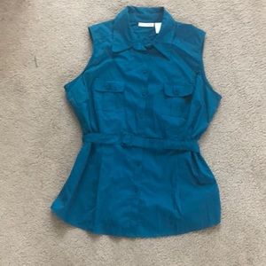 Women’s Teal Worthington sleeveless blouse
